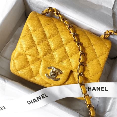 yellow chanel mini box bag|Chanel mini bags 2021.